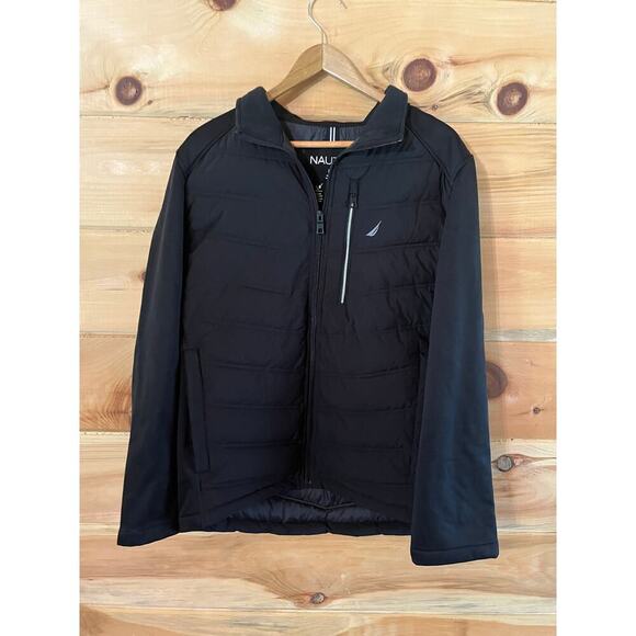 Nautica womens puffer winter jacket. water/wind resistant.active stretch. Medium - Picture 1 of 8